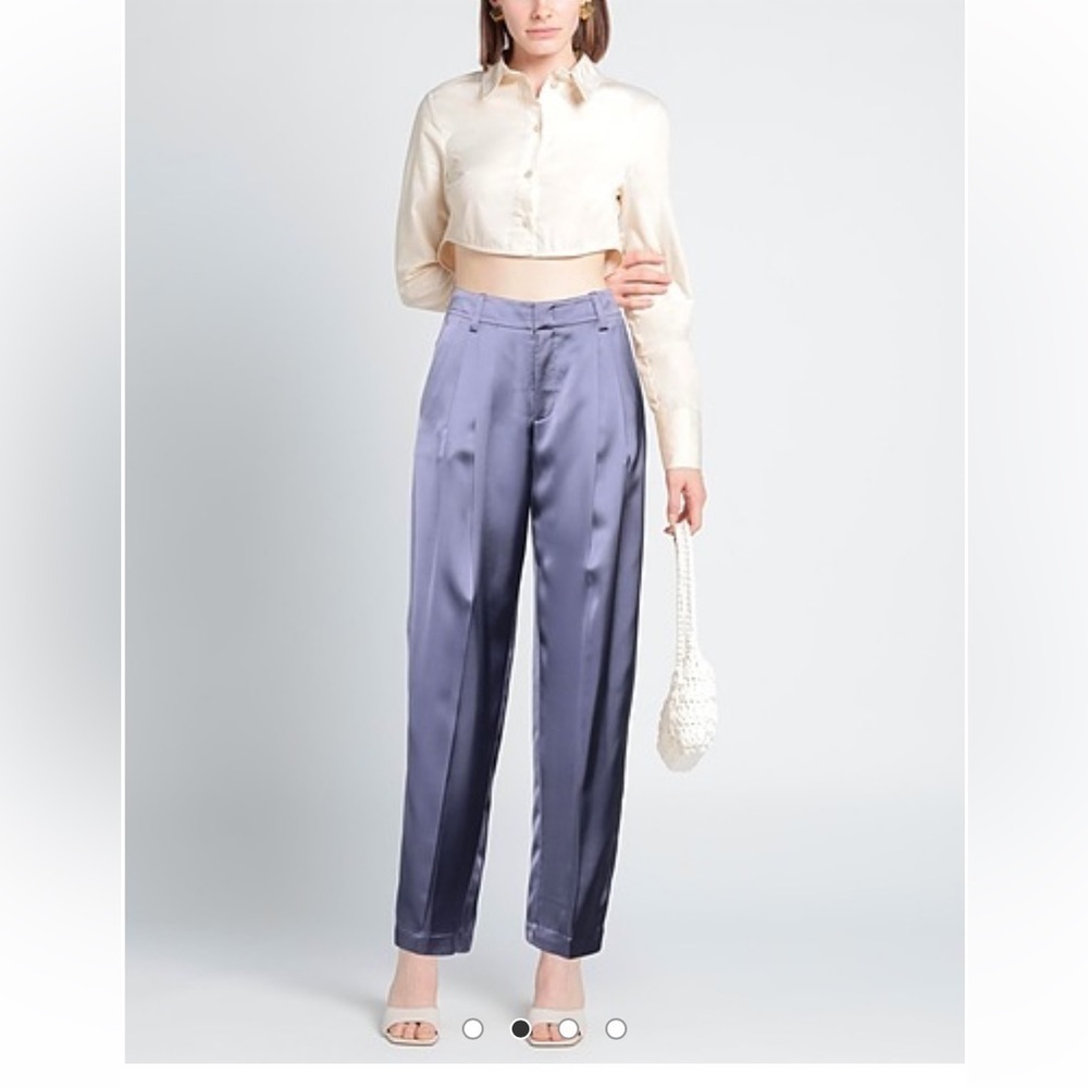 NWT Vince pleat front satin trousers 💜 Size 10 - Picture 7 of 12